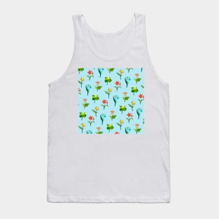 Mondstadt Flowers Print (Blue) Tank Top